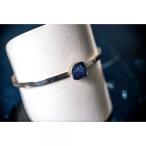 Χειροποίητο Ασημένιο βραχιόλι με ζαφείρι