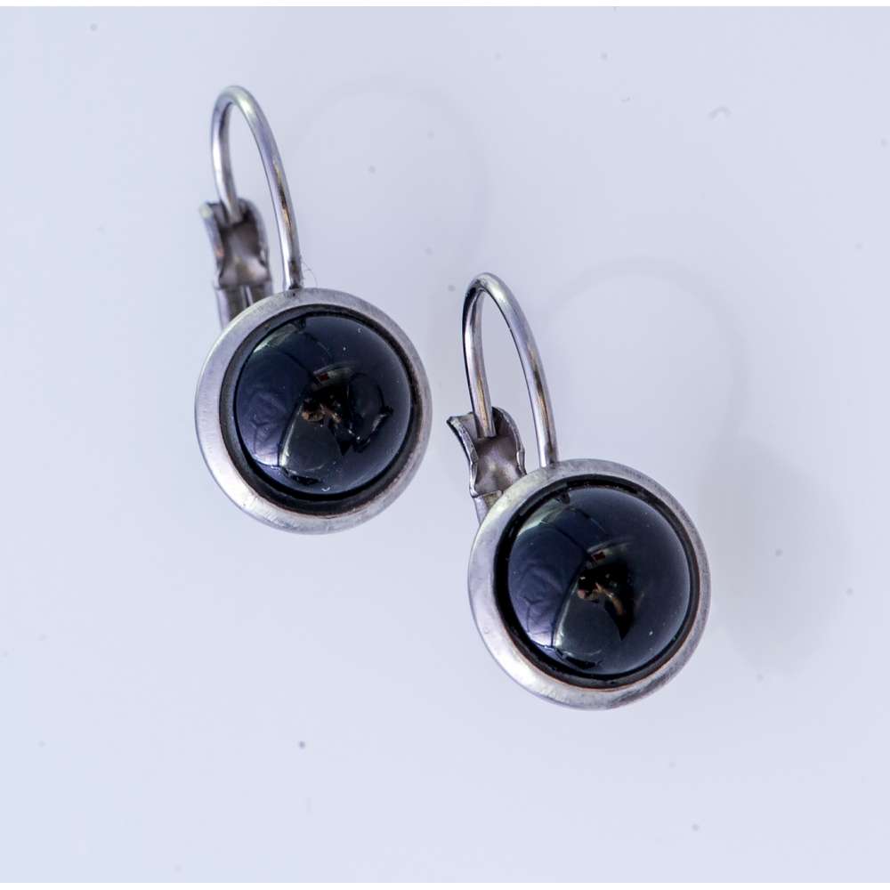 011IR-EVAFRANGK-SKOYLARIKIA-MAYROS-ONYXAS-ASHMI-1 Σκουλαρίκια κρεμαστά με κλίπ