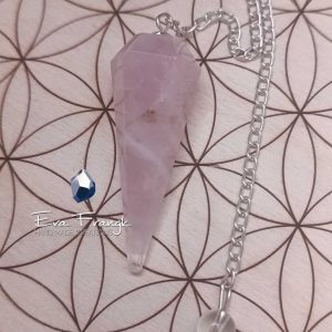 Εκκρεμές Ροζ Χαλαζίας με αλυσίδα