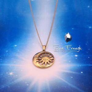 Μενταγιόν Ήλιος - Σελήνη Μενταγιόν συνοδευόμενο από την αλυσίδα του 45cm Μέταλλο Ροδιομενο ανοξείδωτο χειρουργικό ατσάλι πρώτης ποιότητας μεγάλης αντοχής και σκληρότητας επιχρυσωμένο με χρυσό 18κ Τιμή 25