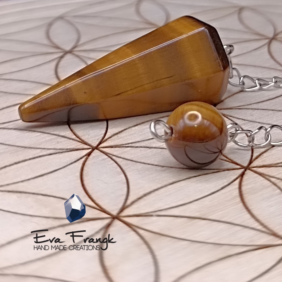 117 Εκκρεμές Μάτι Τίγρης με αλυσίδα